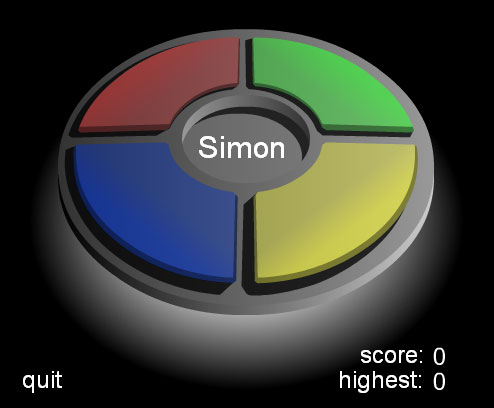 CLICK HERE TO PLAY SIMON - PLEASE GIVE GAMES TIME TO LOAD.....