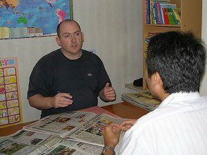 Teaching English to adult students.