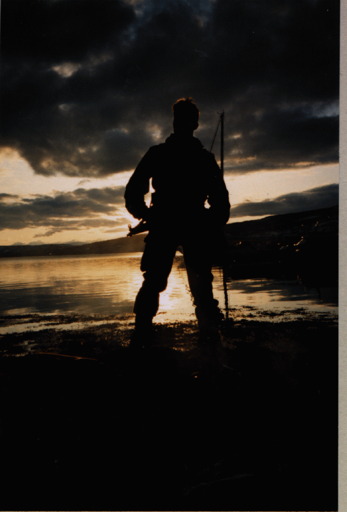 Lars contemplating on the sunrise.