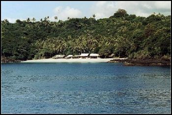Foto tirada do navio a caminho de Lombok