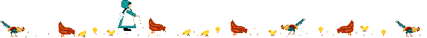 girl and chickens