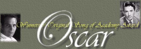 Winners for original song of Academy Award