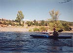Oscar in kayak