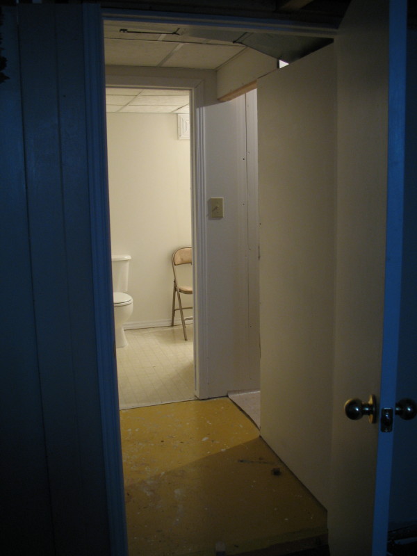 Door leading to bathroom