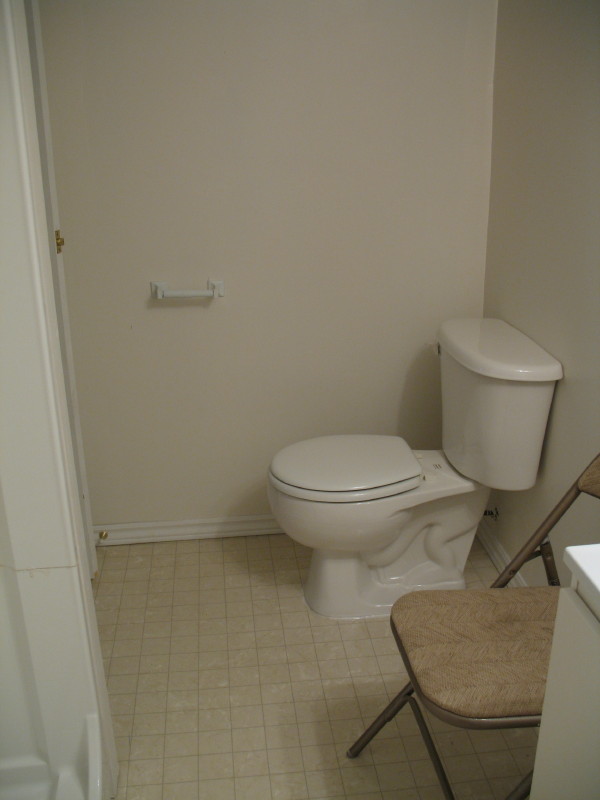 Looking at entrance to bathroom