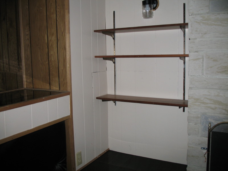 TV area shelves