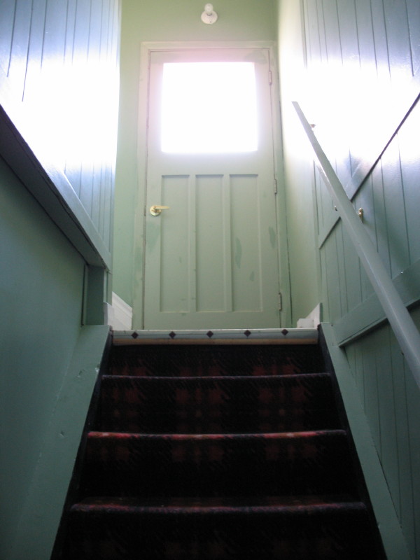Exiting apartment
