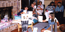 Opening gifts