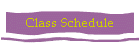 Class Schedule