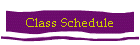 Class Schedule