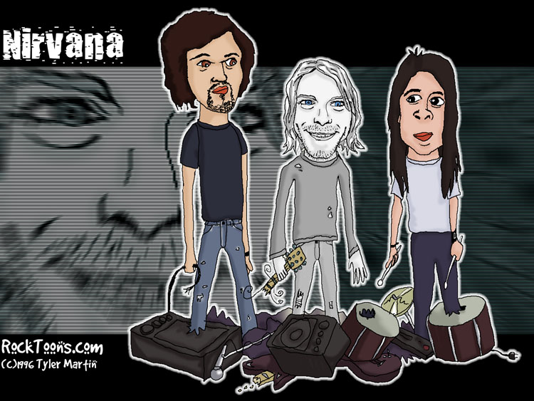 Rocktoons impression of Nirvana!