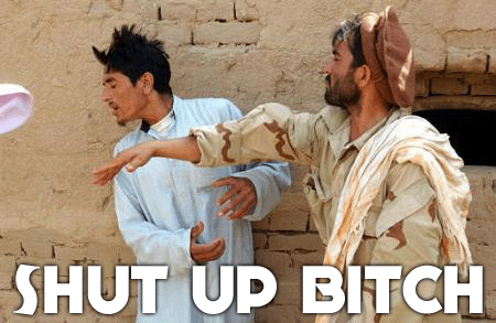 This is just what I think when people say stupid things and ask stupid questions.&nbsp; SHUT UP BITCH!