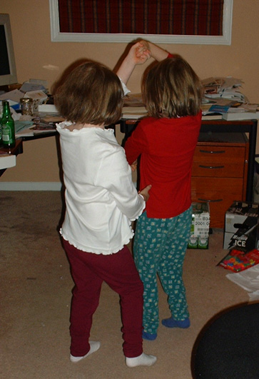 Emma and Maddie Dancing