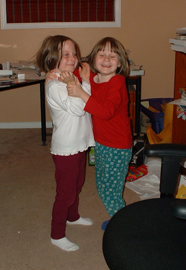 The kids' dancing to Ol' Blue Eyes