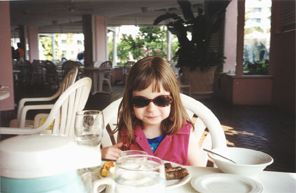 Maddie in her movie star sunglasses