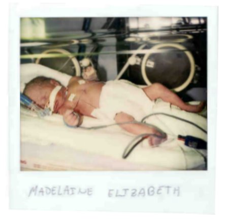Madelaine when she was a few hours old