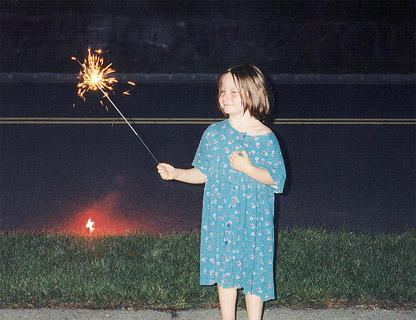 Emma and her sparkler