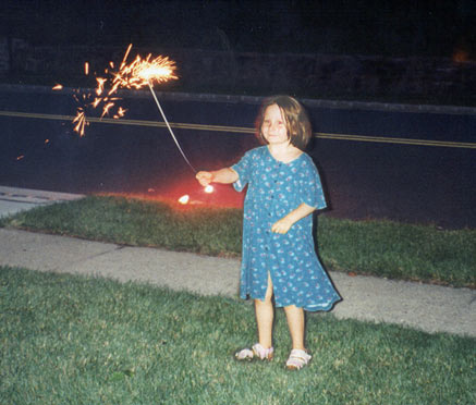 Emma and her sparkler