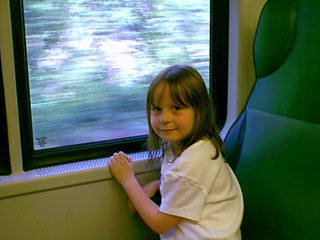 Maddie on the LIRR 