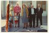 The welcome-comitee at Stavanger Airport for the visit of Jim & Alice Montain from Minneapolis in 1971.L to R: Gunnar �vendal with son Kjell( the author ), Klara �vendal, Sine Golf, Hans K �vendal and Georg �vendal.