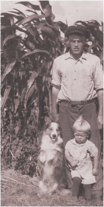 Jack with son Gunder and his dog, late twenties