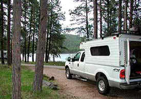 Camping at Sheridan Lake in the Black Hills South Dakota