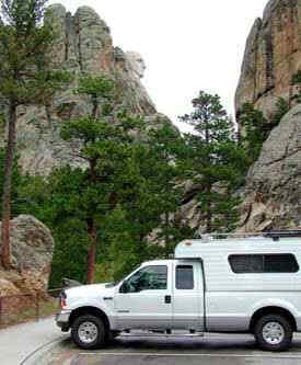 Backside of Rushmore showing George Washington