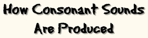 how consonant sounds are produced