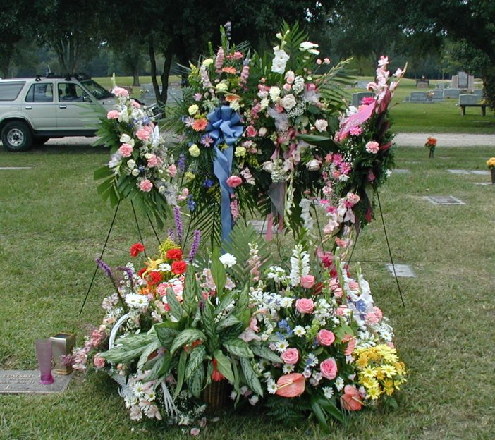 Flowers at the cemetery