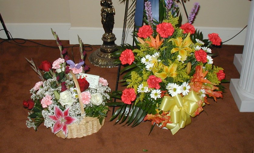 Flowers at the funeral
