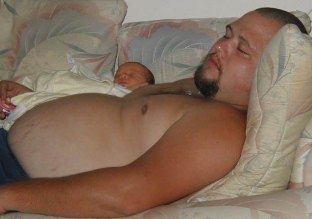 Daddy and me snoozing!