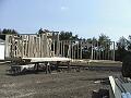 Wall framework from the front looking south