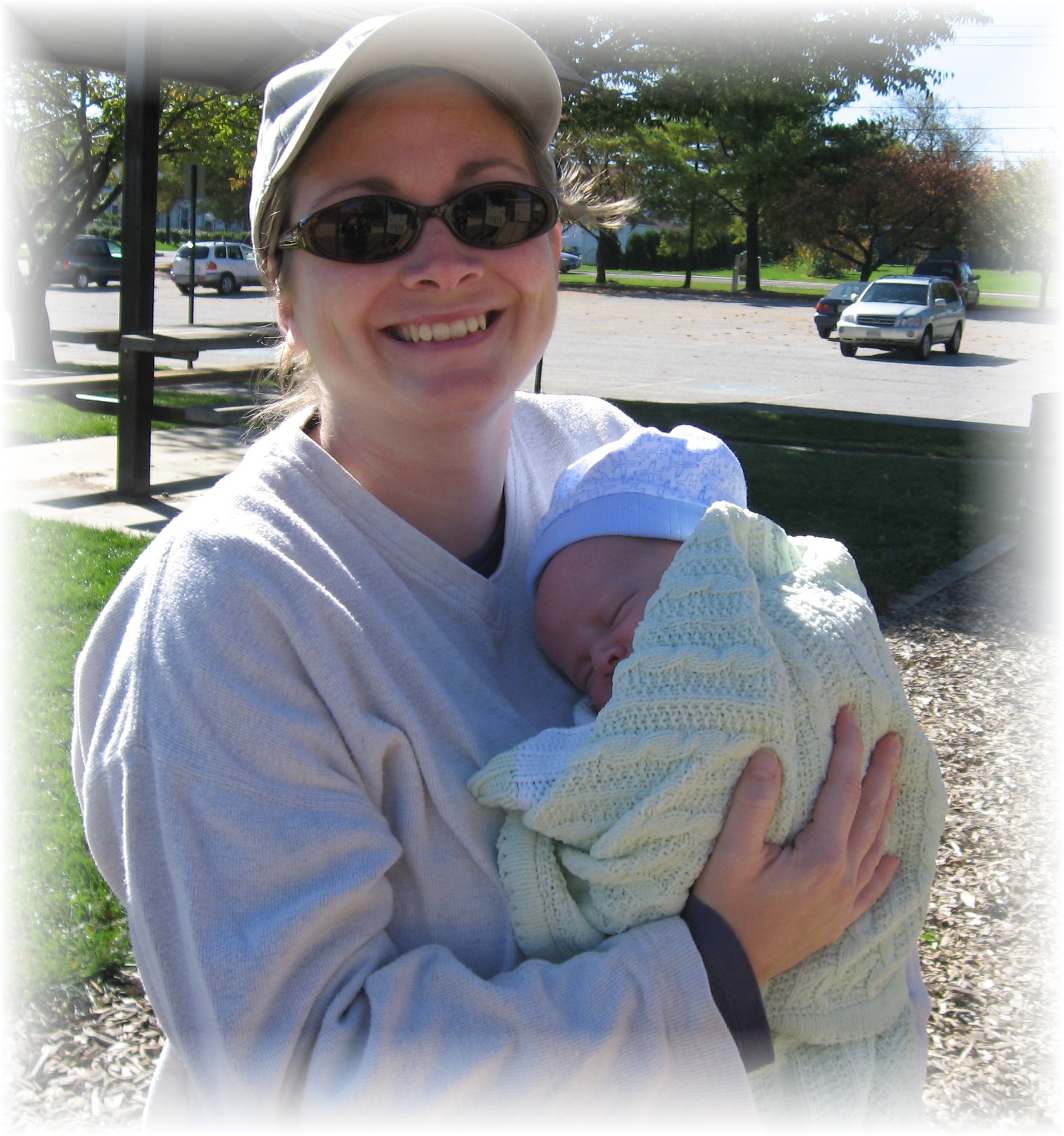 Mommy with John Paul at the park