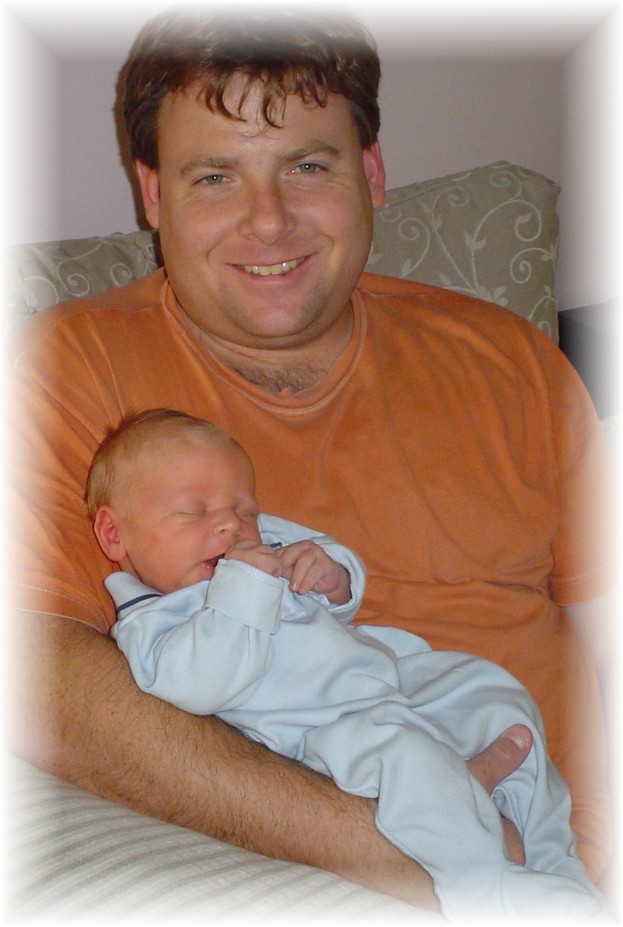 Daddy holding John Paul