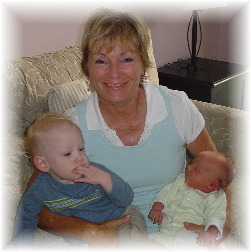 Mia telling her grandsons good-bye for now!