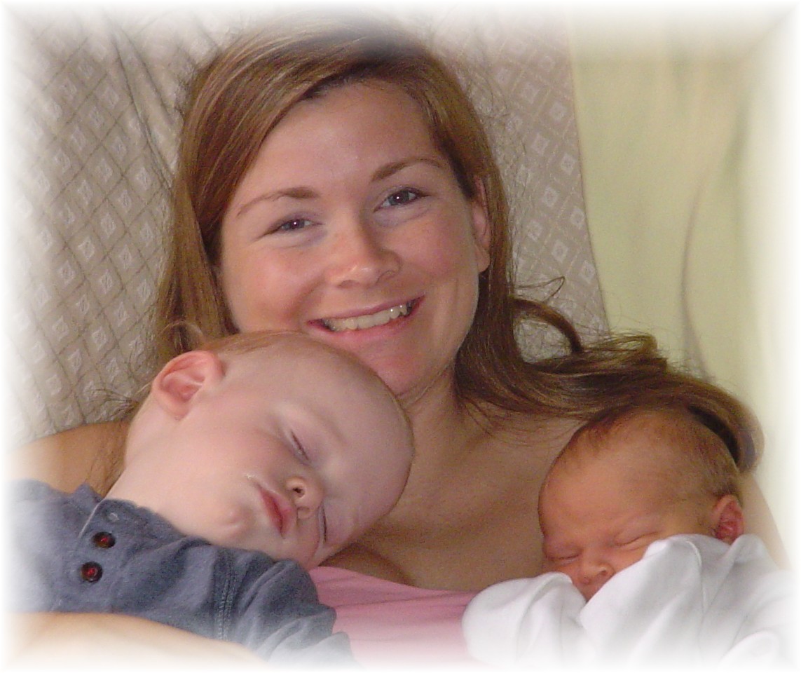 Mommy tandem nursed her babies to sleep on her!