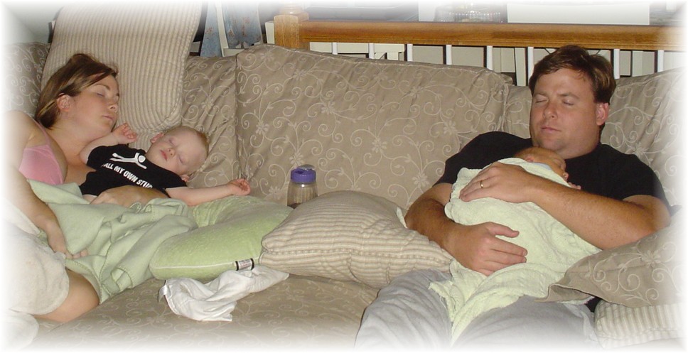 Our exhausted family...