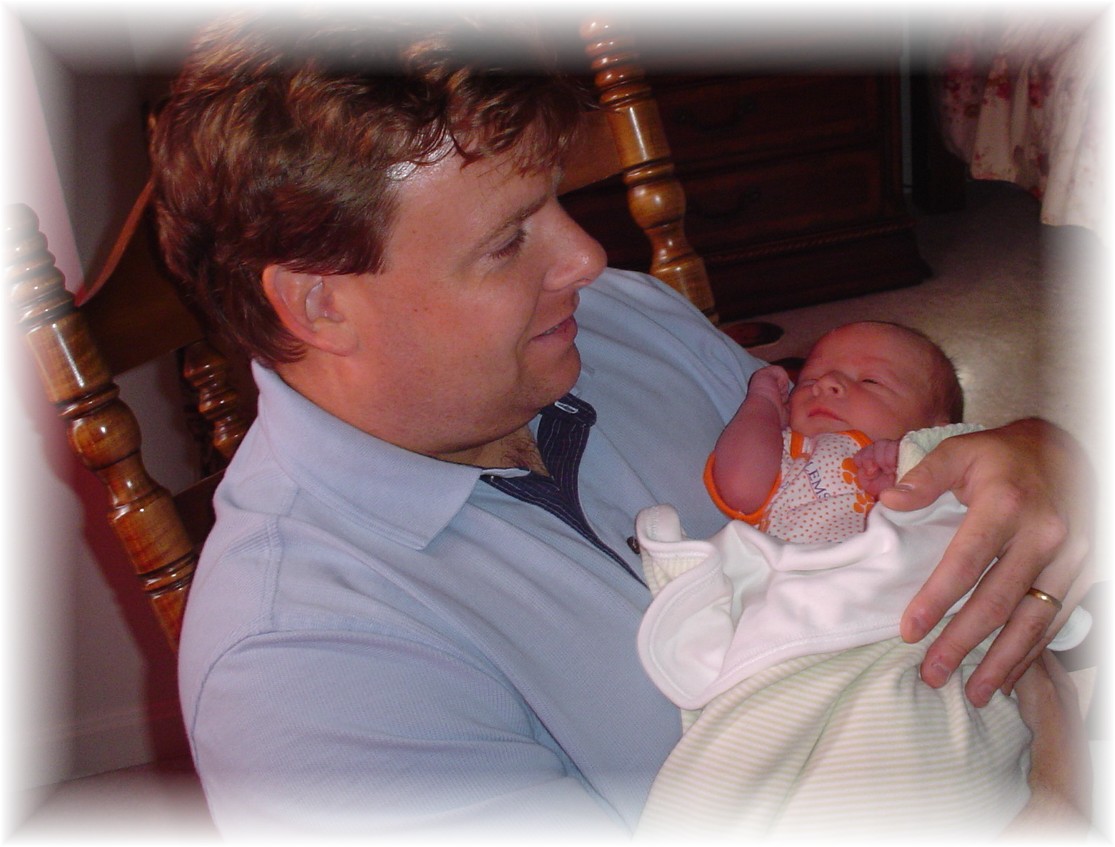 Daddy rocking his tiger cub!