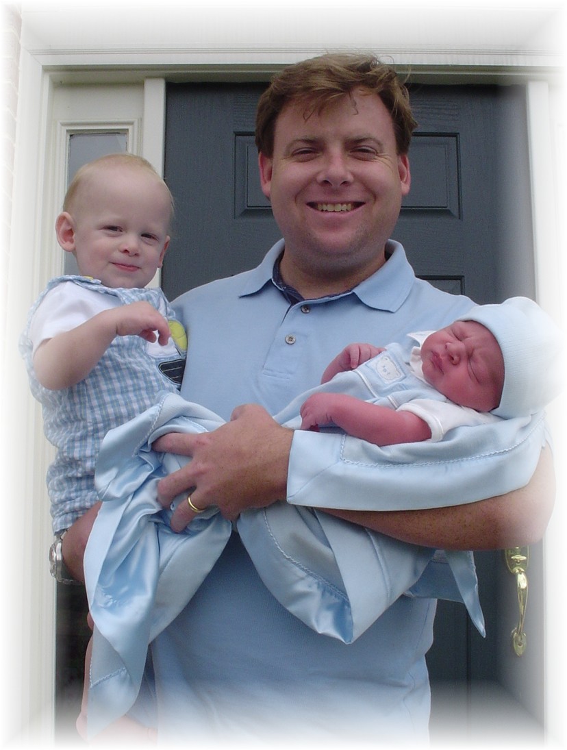 Daddy and sons at home!