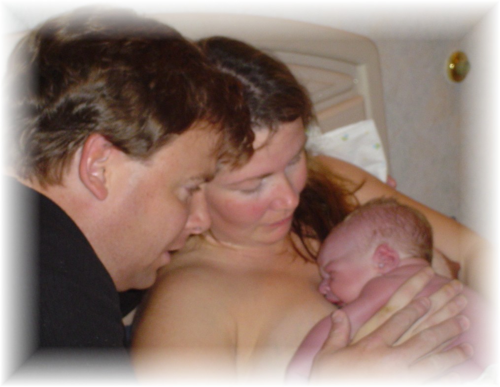 Daddy's first glance!