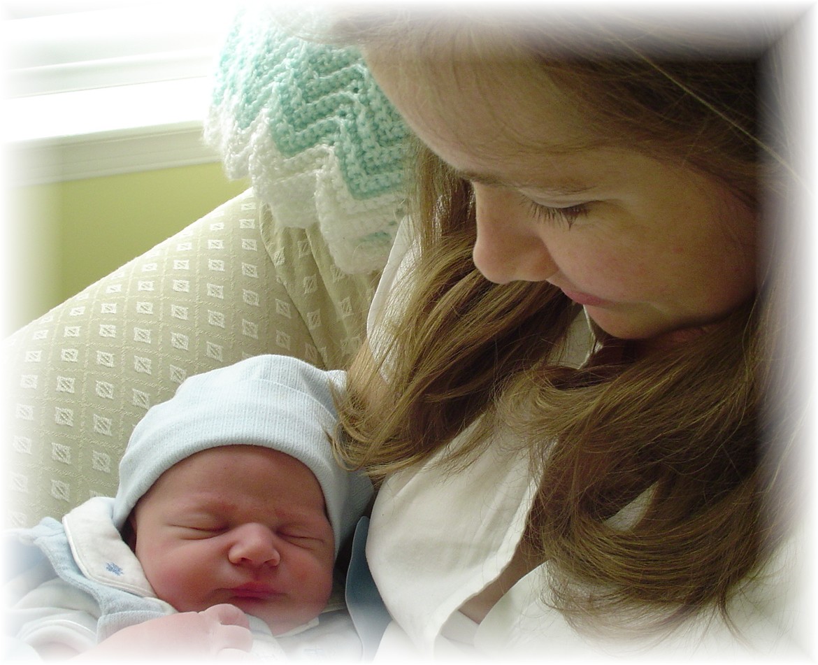 Mommy and John Paul at home!