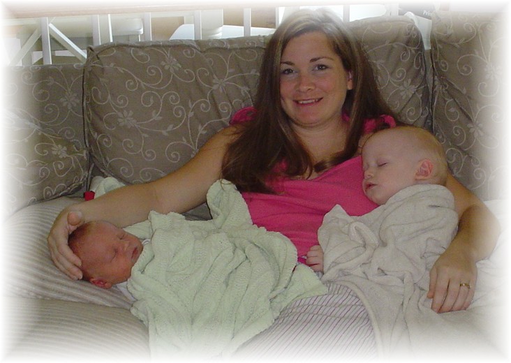Mommy's two angels napping on her Sunday morning!