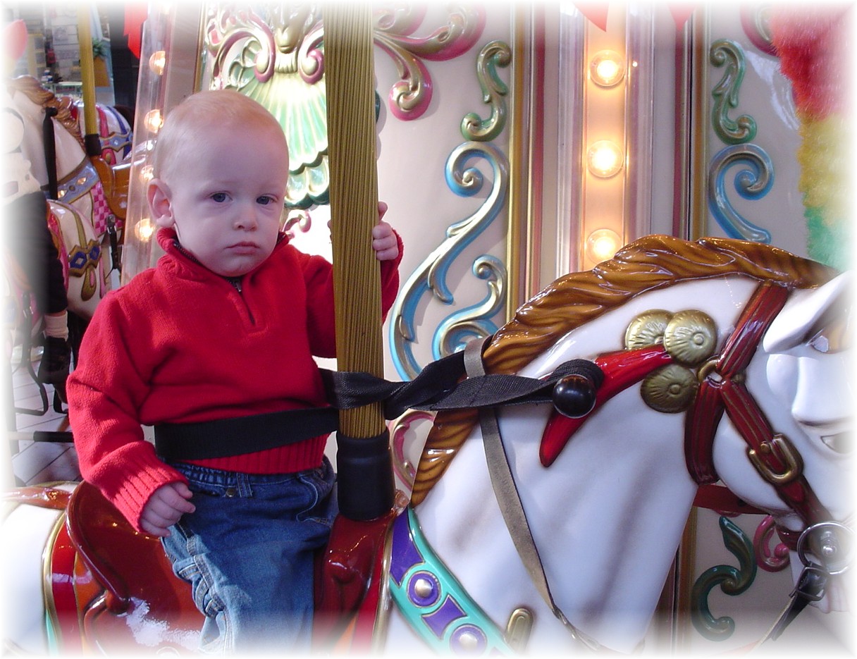 Aidan on the carousal
