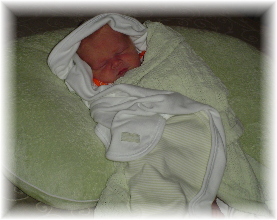 Snuggled up in my boppy!