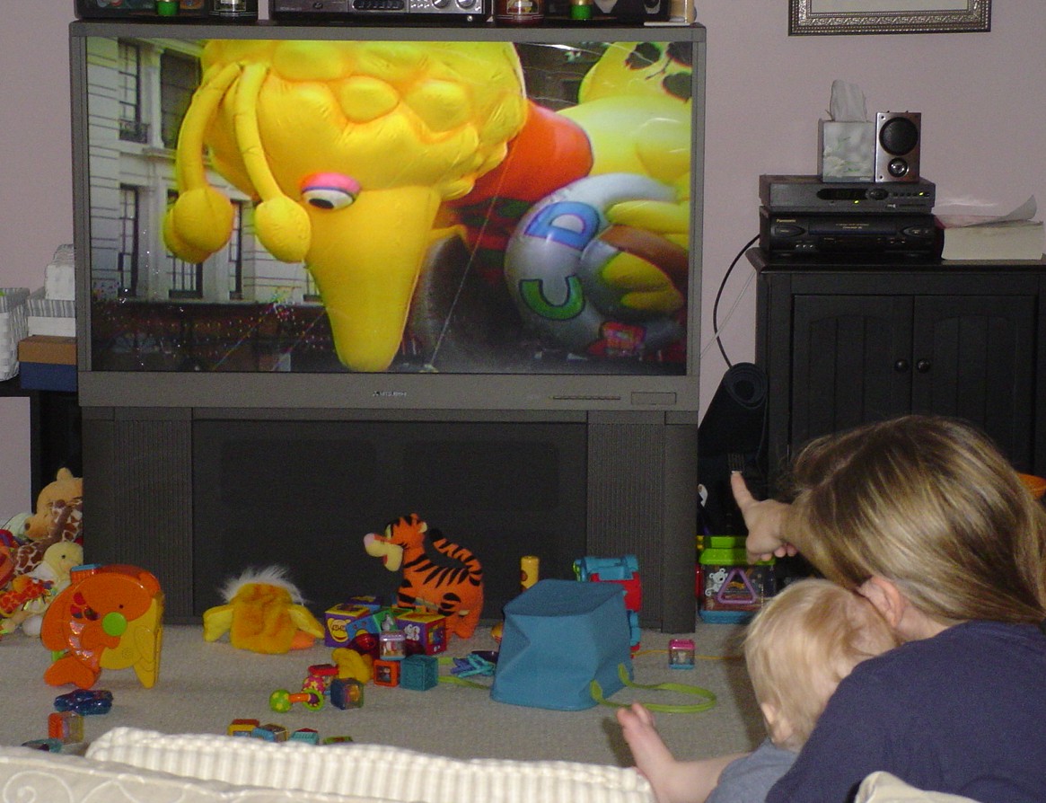 Aidan watching Macy's parade
