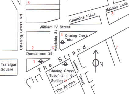 Map of Charing Cross area