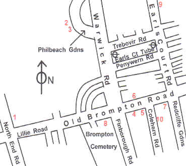 Map of Earls Court