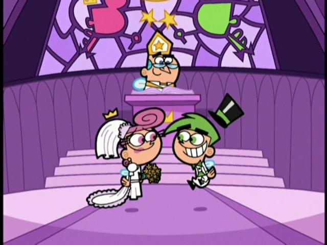 Cosmo forgets his lines on his and Wanda's wedding day.