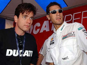 Ewan and The Ducati Team