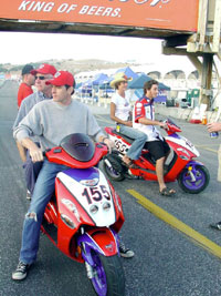 Ewan and the Ducati Race Team